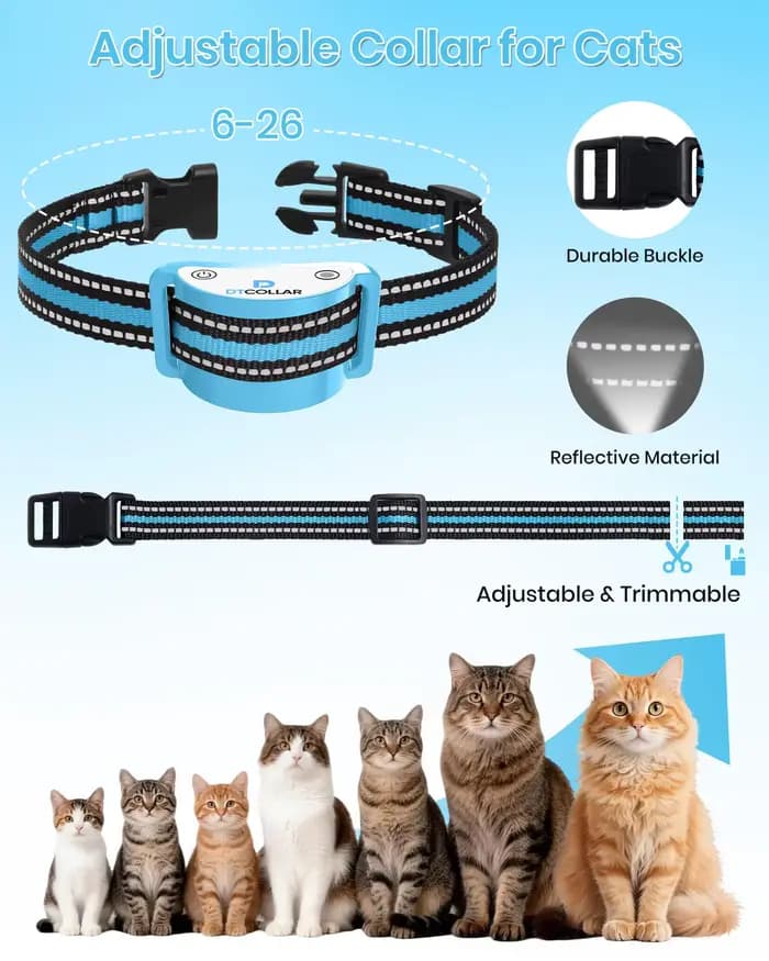Collier anti-miaulement ultra-compact pour chats