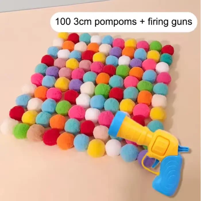 Jouet interactif pour chat chaud, pistolet jouet très amusant, 10/20/30/100 pièces, balle en peluche lance une balle silencieuse à rebond élevé pour taquiner le chat