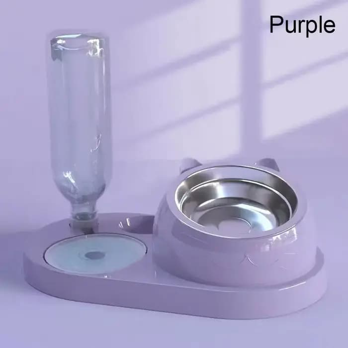 Récipient de nourriture avec abreuvoir pour animaux de compagnie