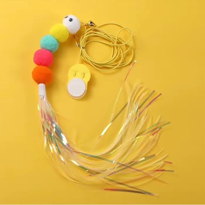 Jouets pour animaux de compagnie, bâton amusant pour chaton, corde élastique auto-hi en forme de lib