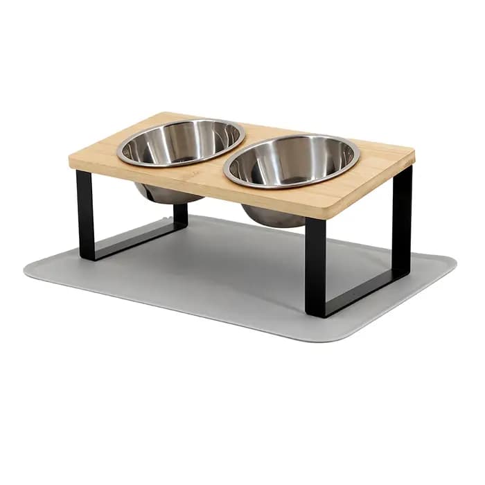 Bols surélevés pour chat avec tapis alimentaire 15 ° Plats pour chats