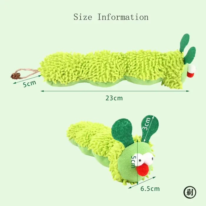 Jouet en peluche pour chat, amusant et interactif, résistant aux griffures et aux morsures, jouet animal vert pour soulager l'ennui