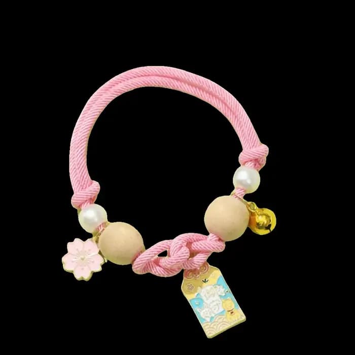 Collier anti-puces réglable pour chat, fait main, design ethnique, avec clochettes, bijou pour chiot