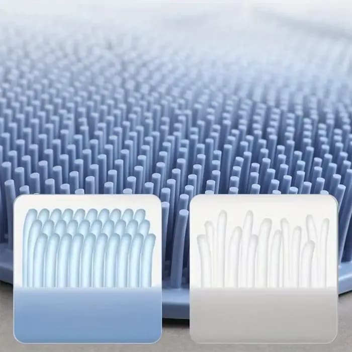 Brosse et grattoir de massage pour chat 2 en 1 | Outil d'auto-œilage avec poils en caoutchouc | Conception peu