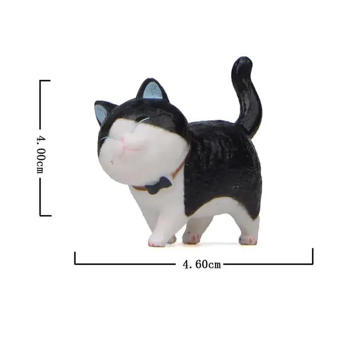 Simulation de modèle animal de dessin animé de cloches de chat, artisanat de figurine, décor moderne à la maison, décoration de jardin féerique miniature, accessoires de bricolage