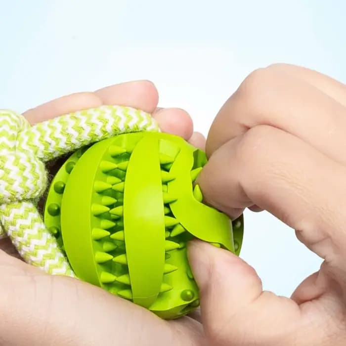 Boules de jouets pour chiens, corde de friandises interactive, boules de fuite en caoutchouc pour pe