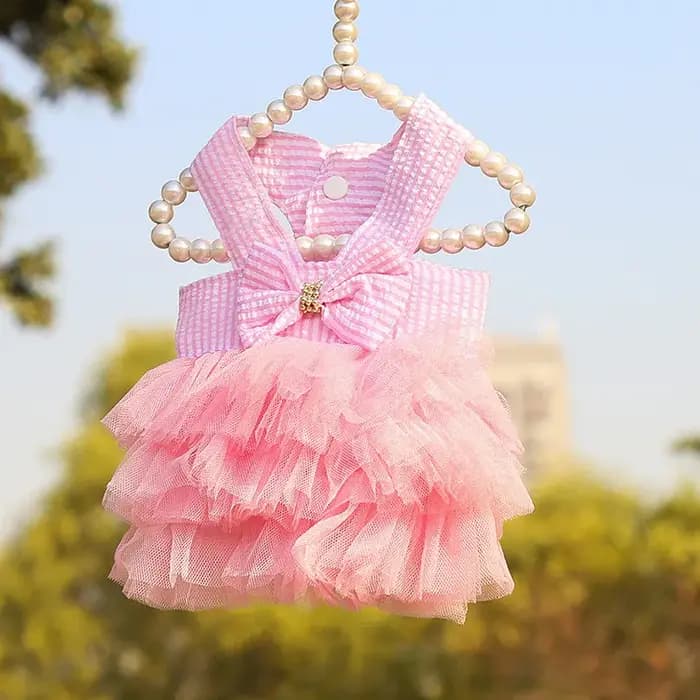 Robe d'été en dentelle pour chien et chat