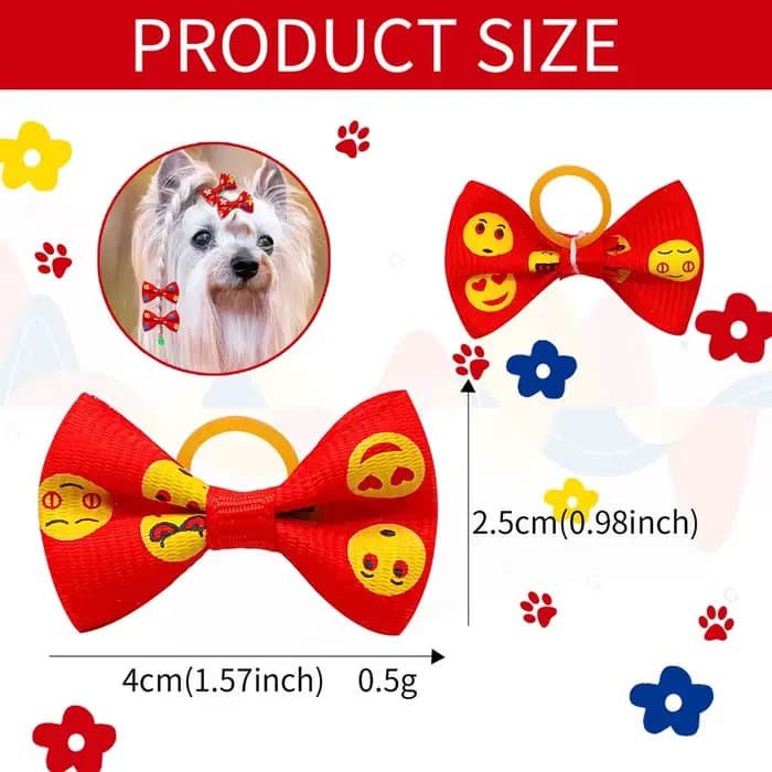 Nœuds de toilettage pour animaux de compagnie, 30 pièces, accessoires pour cheveux d'animaux de comp