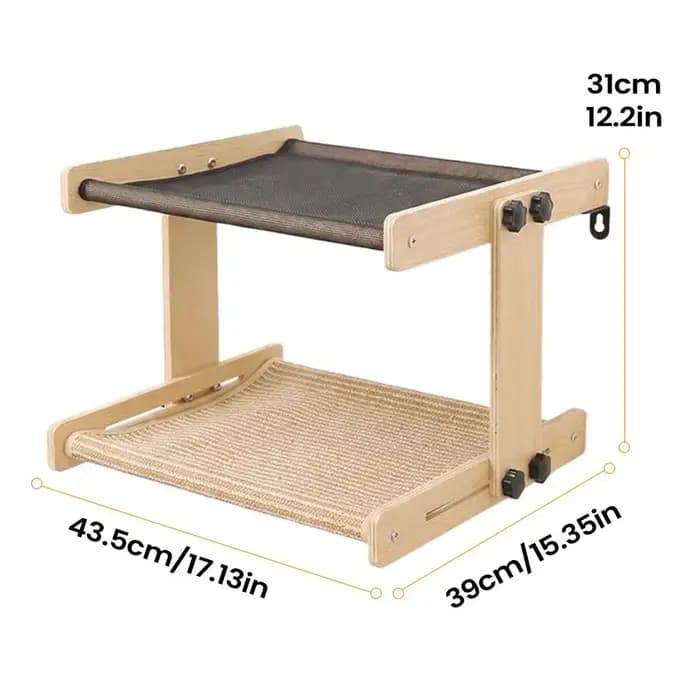 Lit de fenêtre pour chat en bois