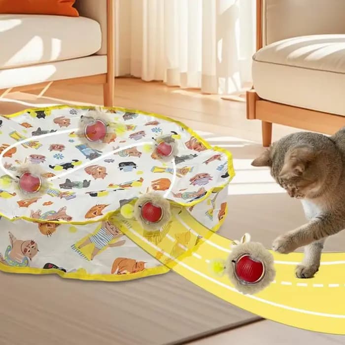 Jouet Électrique Intelligent pour Chat, Balle à Roulement Rapide, en Polymères, pour Chaton, Rechargeable, pour Nik, Jeu de Cachette et de Recherche