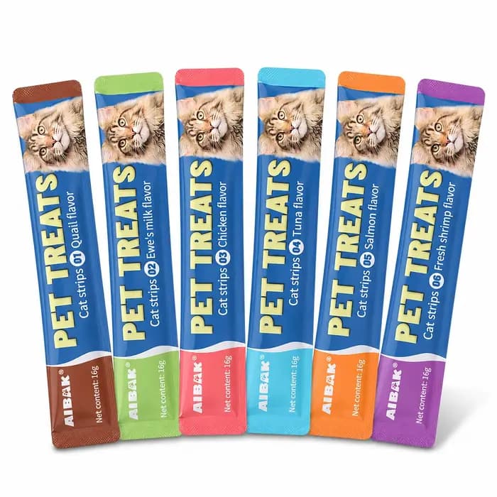 Friandises Premium pour Chats : Bâtonnets de Nourriture Humide pour Chats Adultes et Chatons – Snacks Nutritifs, Friandises Mâchables Douces, Aliments pour Animaux à Saveurs Multiples