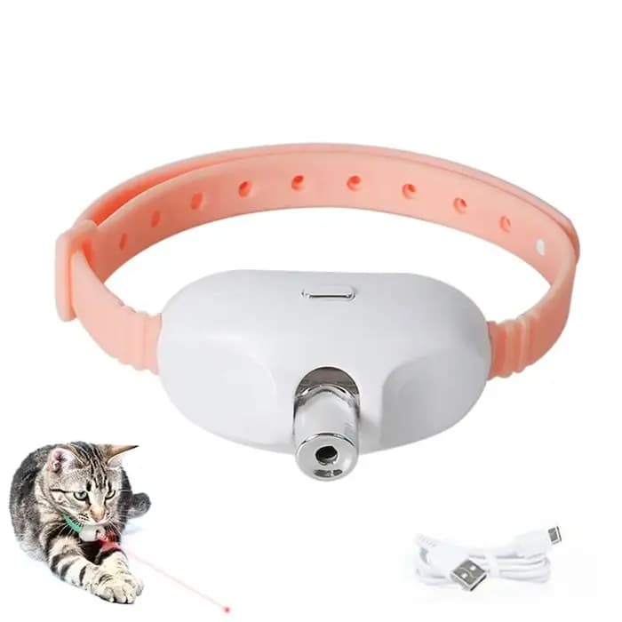 Collier laser intelligent pour chat, rechargeable, infrarouge automatique, jouets interactifs pour chatons, pour soulager l'anxiété, accessoires pour animaux de compagnie