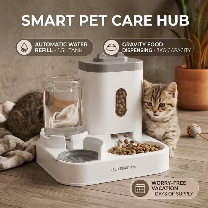 Distributeur automatique de nourriture pour chat et chien