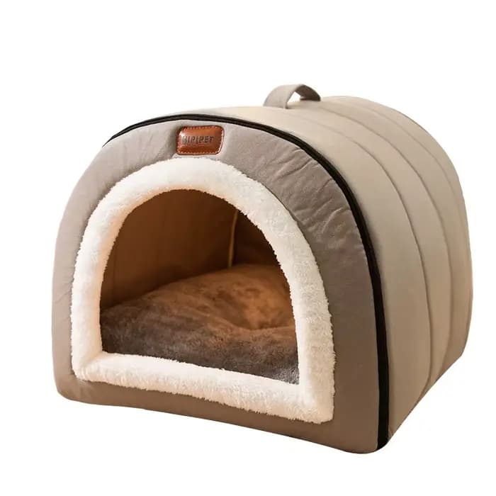 Lit d'hiver pour chien, maison pour chiots auto-chauffante, tente de couchage confortable pour chat,