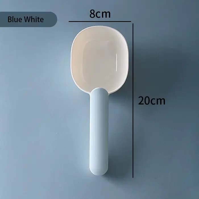 Cuillère multifonctionnelle pour aliments pour chiens et chats, cuillère à céréales de cuisine, cuillère à farine, cuillère à mesurer portable pour animaux domestiques avec clip de fermeture
