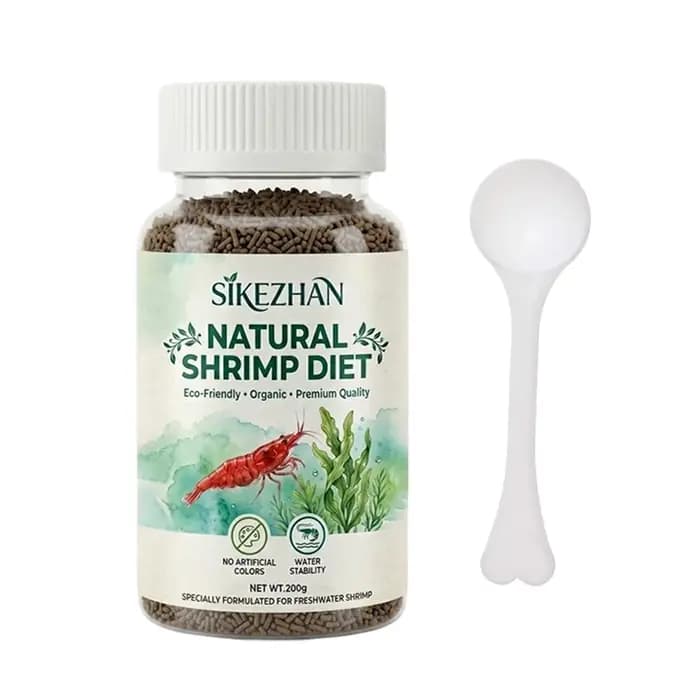 Nourriture pour crevettes biologiques 280g, alimentation naturelle écologique pour crevettes d'aquarium d'eau douce, nutrition équilibrée, granulés coulants