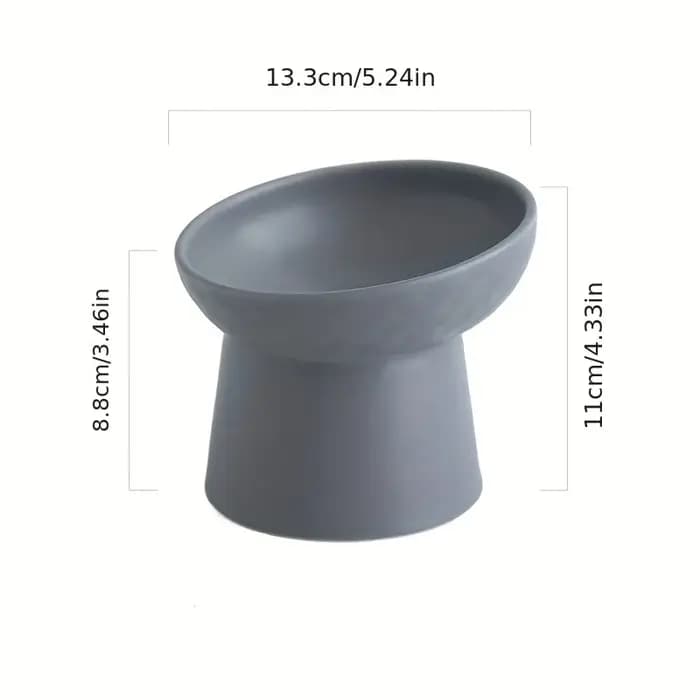 Bol en céramique pour chat, bol surélevé pour animaux de compagnie avec protection du cou, bol anti-étouffement pour chien, accessoires pour chat, fournitures pour animaux de compagnie