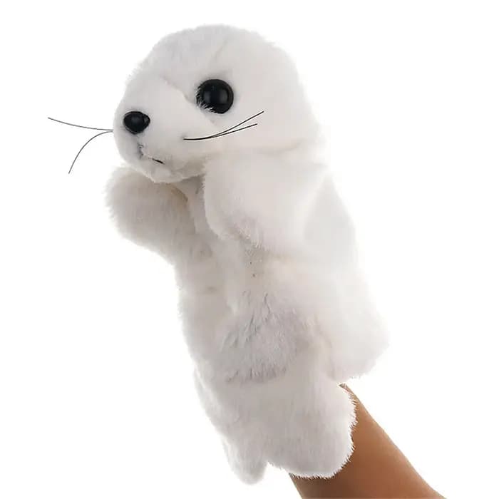 Marionnettes à main en peluche en forme de chat