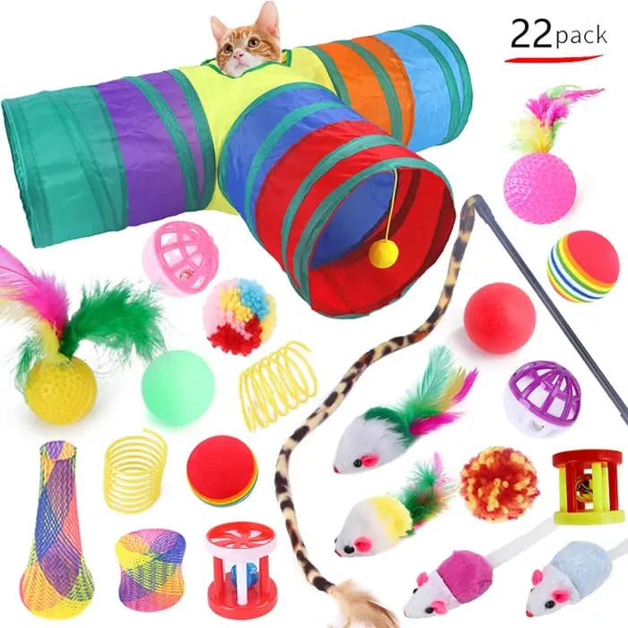 Jouets pour chat chaton jouer Tunnel souris forme balles pliable