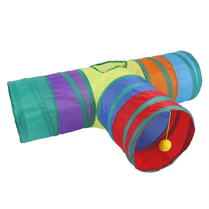 Tube tunnel pour chat, jouets pliables pour chaton drôle