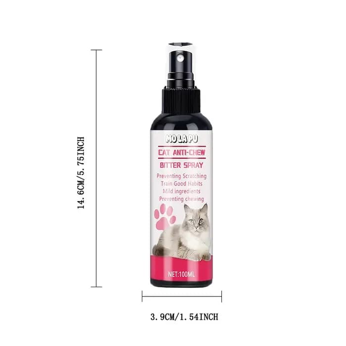 Spray anti-griffures pour chats – Spray non toxique et sans danger pour les animaux de compagnie, adapté aux chatons et aux chats adultes, prévient efficacement les griffures, ne laisse aucune trace s