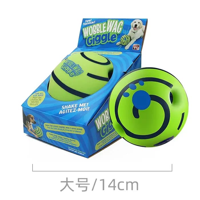 Jouets pour chiens : Balle interactive Wobble Wag Giggle Glow, jouet stimulant pour chien avec sons de rires amusants, accessoires pour chiens