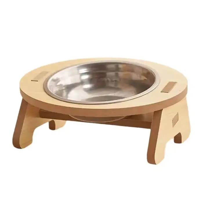 Mangeoire pour animaux de compagnie Double bol de nourriture pour chat avec conception Anti-coups récipient