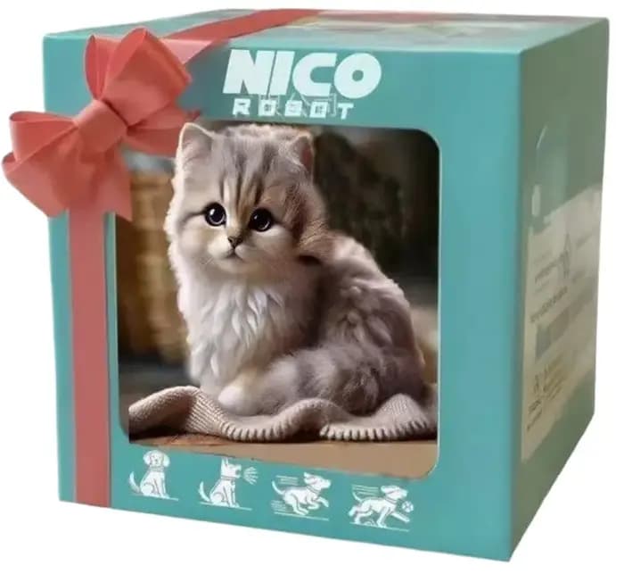 Jouet chaton réaliste et moelleux qui marche et miaule avec 6 sons