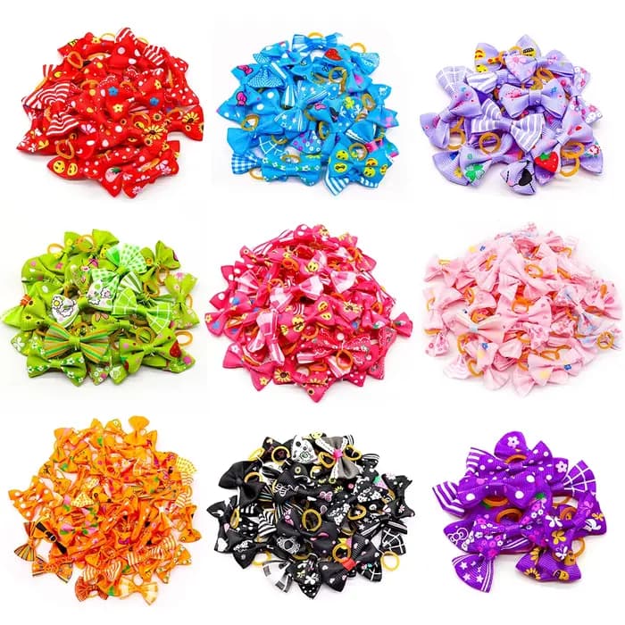 Nœuds de toilettage pour animaux de compagnie, 30 pièces, accessoires pour cheveux d'animaux de comp