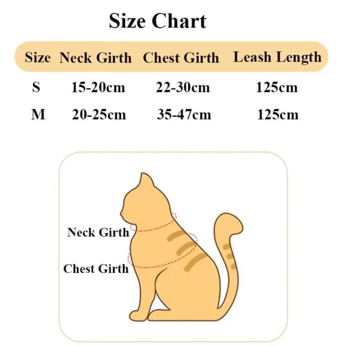 Ensemble Harnais et Laisse Réglables pour Chat