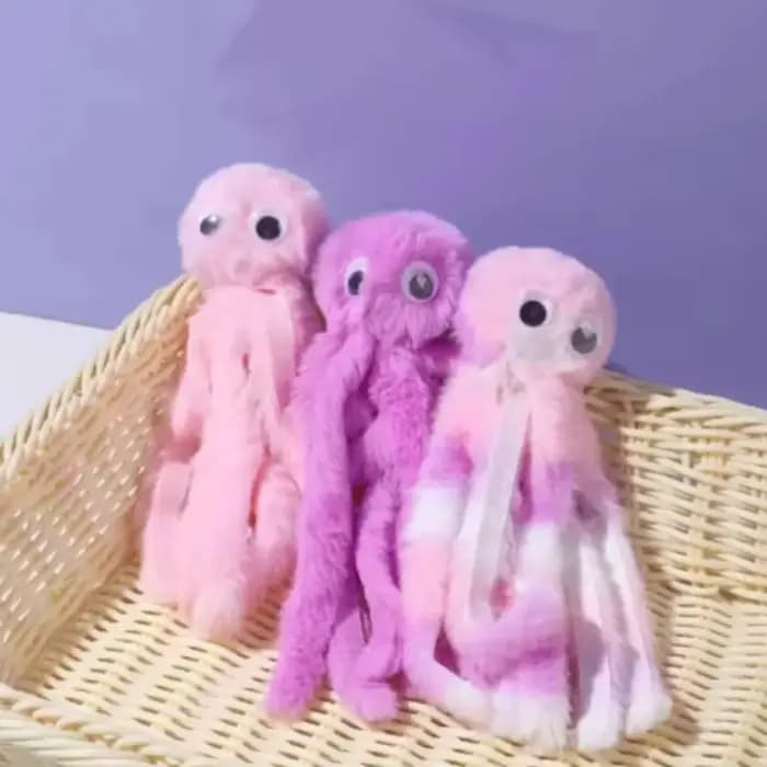 Jouet en peluche poulpe pour chat, fournitures mignonnes pour animaux de compagnie avec herbe-aux-chats interactif, jouet apaisant pour animaux de compagnie