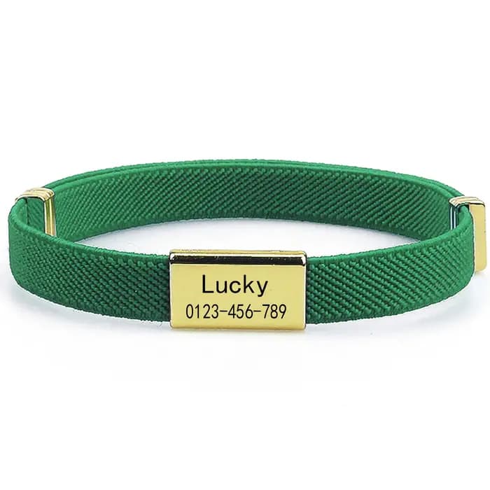 Collier de chat personnalisable à la mode avec étiquette de nom gravée