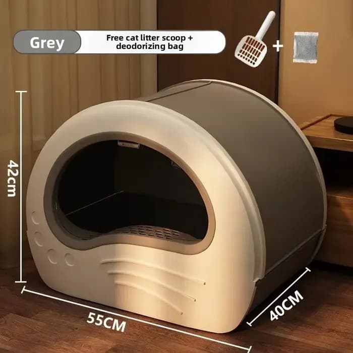Bac à litière pour chat Type de tiroir entièrement fermé bac à litière pour chat anti-éclaboussures et isolation des odeurs toilettes pour chat bac à litière pour chat Extra Large