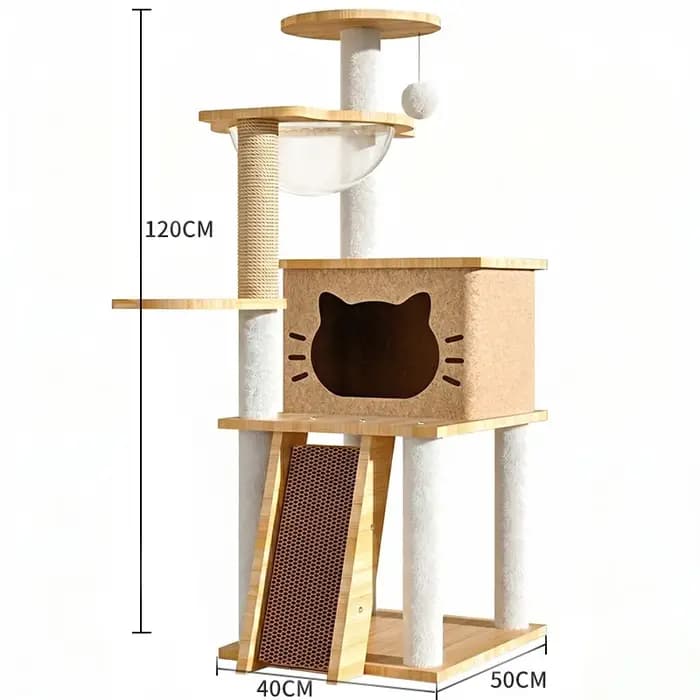 Arbre à chat avec poteaux à gratter