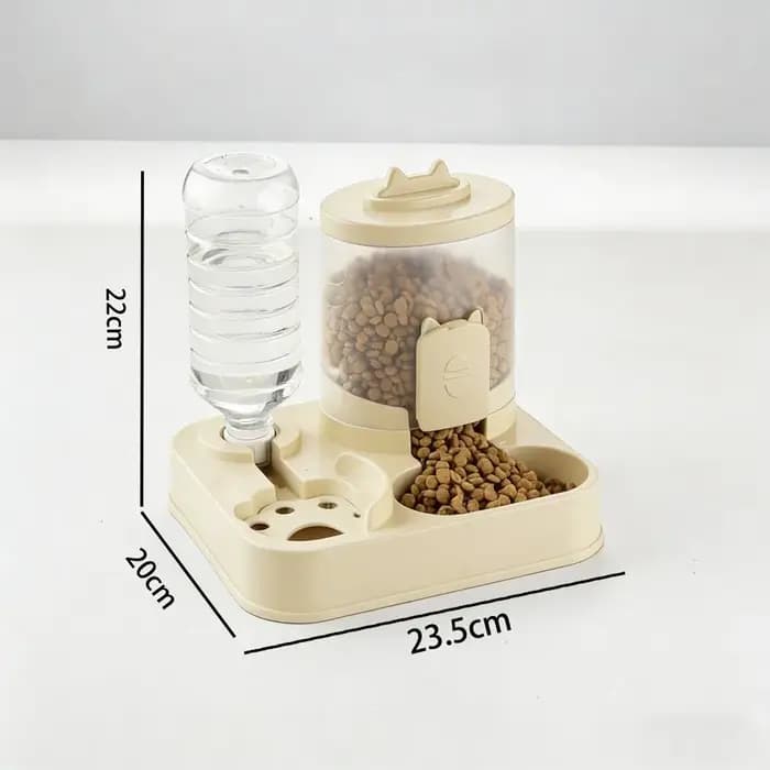 Distributeur automatique de nourriture pour animaux de compagnie grande capacité 2-en-1