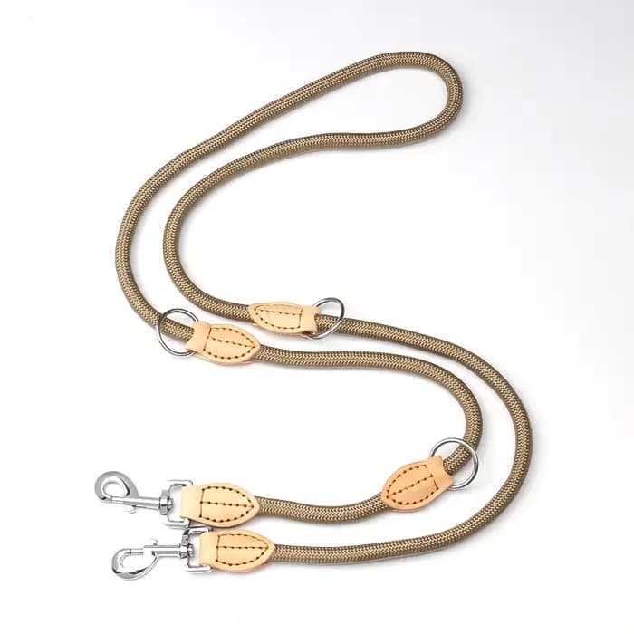 Laisses doubles polyvalentes pour chiens de taille moyenne