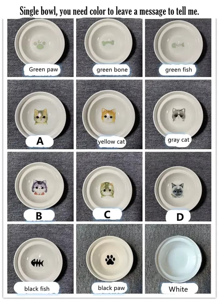 Nouveau Amboo bois céramique chat bol fournitures pour animaux de compagnie Double bols nourriture e