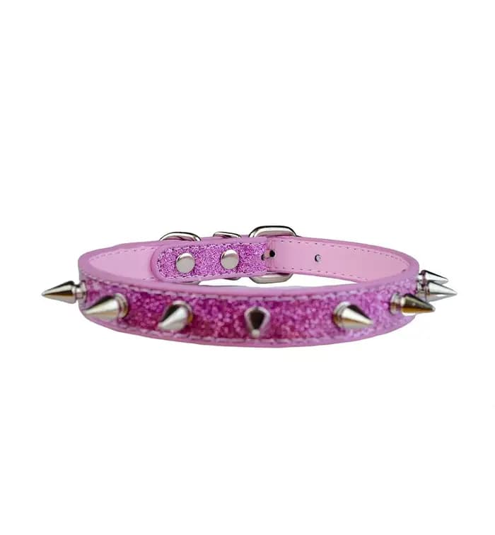 Collier et laisse pour animaux de compagnie style punk avec rivets, harnais réglable pour chats et chiens de petite et moyenne taille, collier ras-du-cou tendance à pointes métalliques