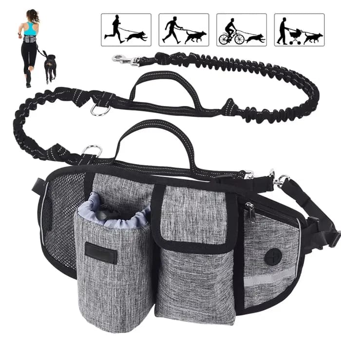 Sacs de Marche pour Chien, Entraînement pour Animal de Compagnie, Sac Banane, Mains Libres, Poudres