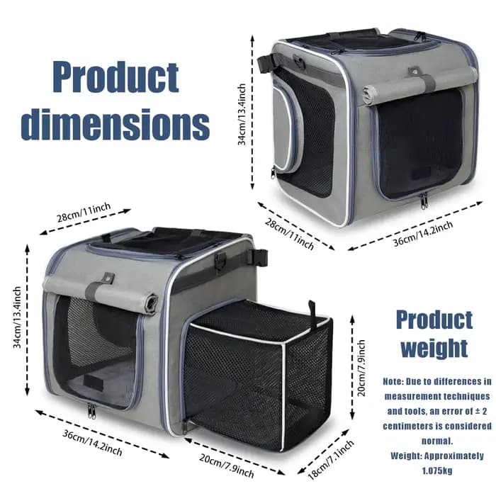 Sac de transport pour vélo et moto, adapté au transport de chats et de chiens, sac à dos portable pour animaux de compagnie pour usage extérieur