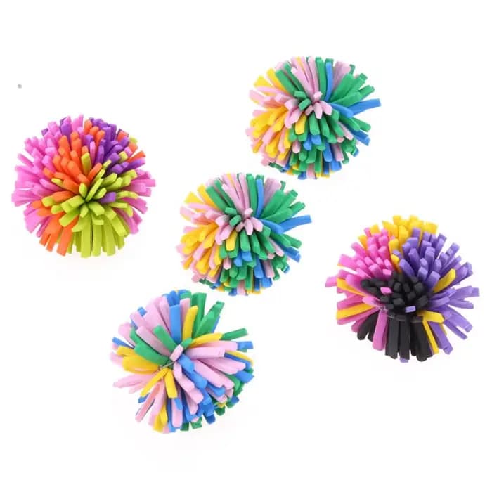 5 pièces/paquet en plastique coloré chat jouets mâcher Chase balle pour animaux de compagnie jouets pour chat chaton drôle jouer balle à bulles jouet fournitures pour animaux de compagnie YH-460875