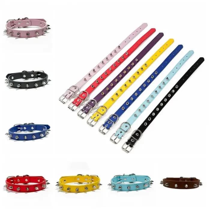 Collier en cuir confortable pour chien et chat