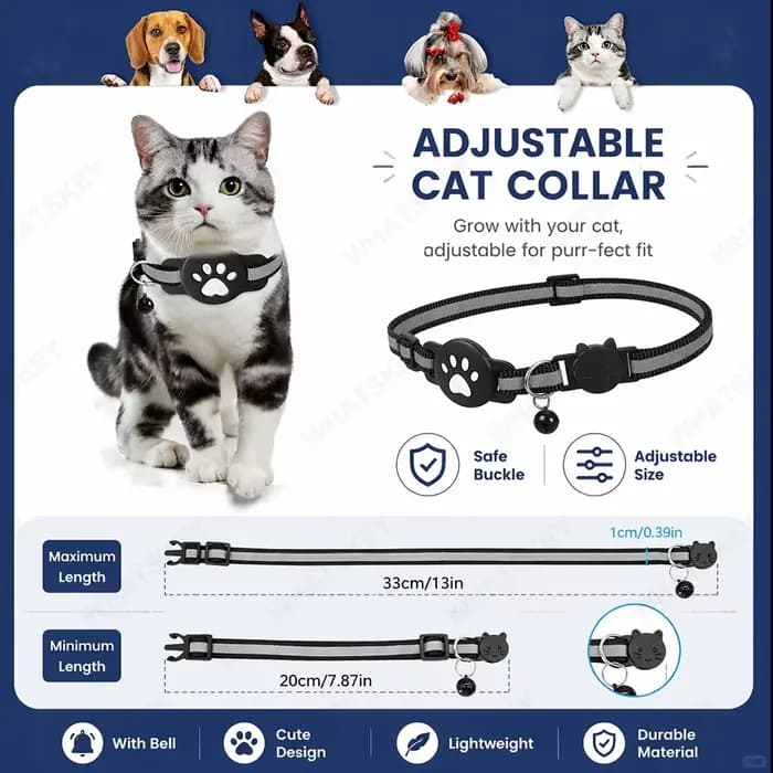Collier Ajustable pour Animaux de Compagnie avec Traceur GPS Google Find My Android - Kits de Localisation