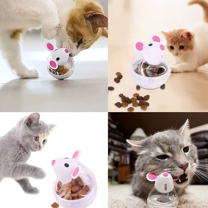 Distributeur de nourriture pour chat, souris, gobelet de nourriture interactif, distributeur de nour