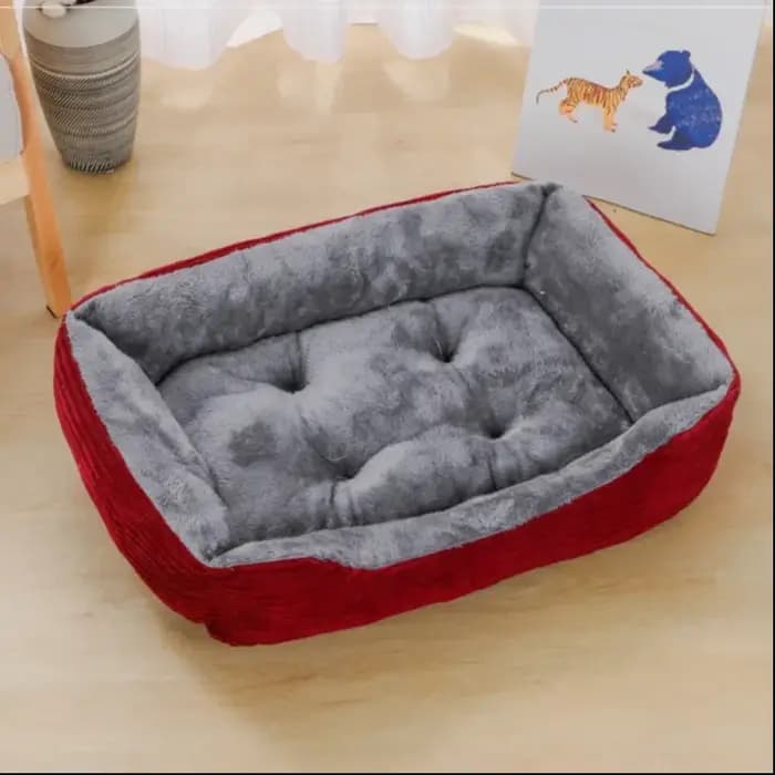 Lit carré pour chiens, accessoires pour animaux de compagnie