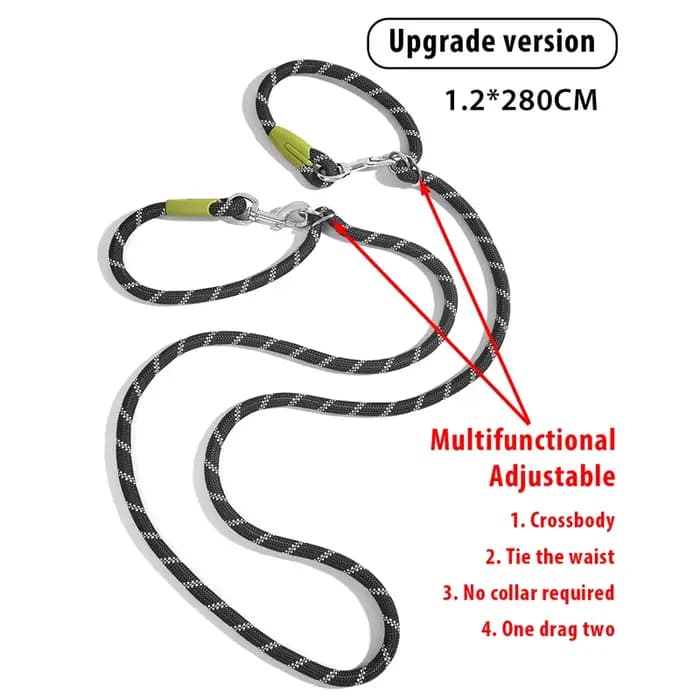 CAWAYI KENNEL Laisse en Nylon Réfléchissant pour Chien