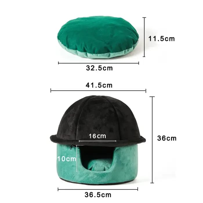 Nouveau panier-niche pour chat, chaud pour l'hiver, tout usage, petit, avec chapeau amovible, accessoires de sommeil doux pour animaux de compagnie avec oreillers