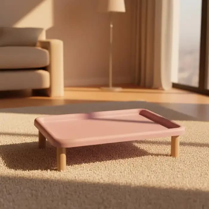 Table surélevée en bois pour aliments pour chats