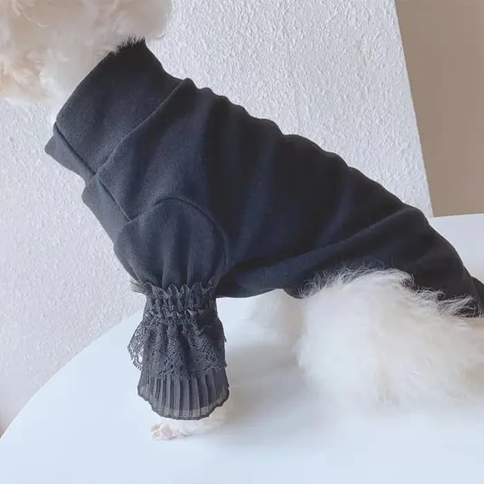 Chien pur blanc chemise à bascule vêtements pour animaux de compagnie