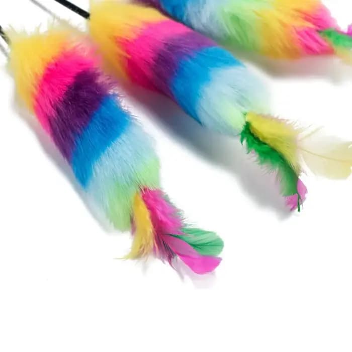 Baguette de teaser en plumes colorées